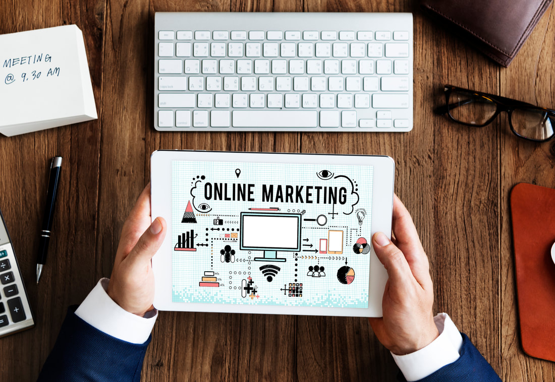 Person working on online marketing